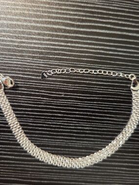 Beautiful 925 Sterling Silver Woven Mesh Chain Bracelet